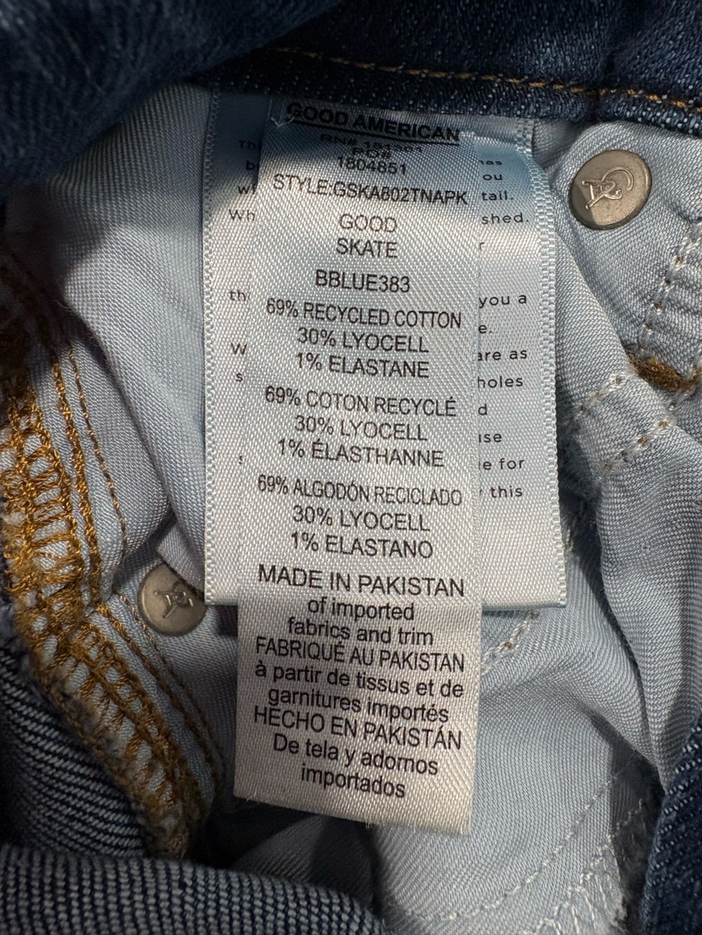 Good American Good Skate High Rise Wide Leg Jeans 34” Inseam Size 4/27, NWT - Picture 15 of 16